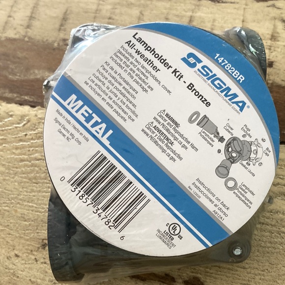 SIGMA LAMP-HOLDER KIT- BRONZE ALL WEATHER 14782BR - Picture 1 of 2